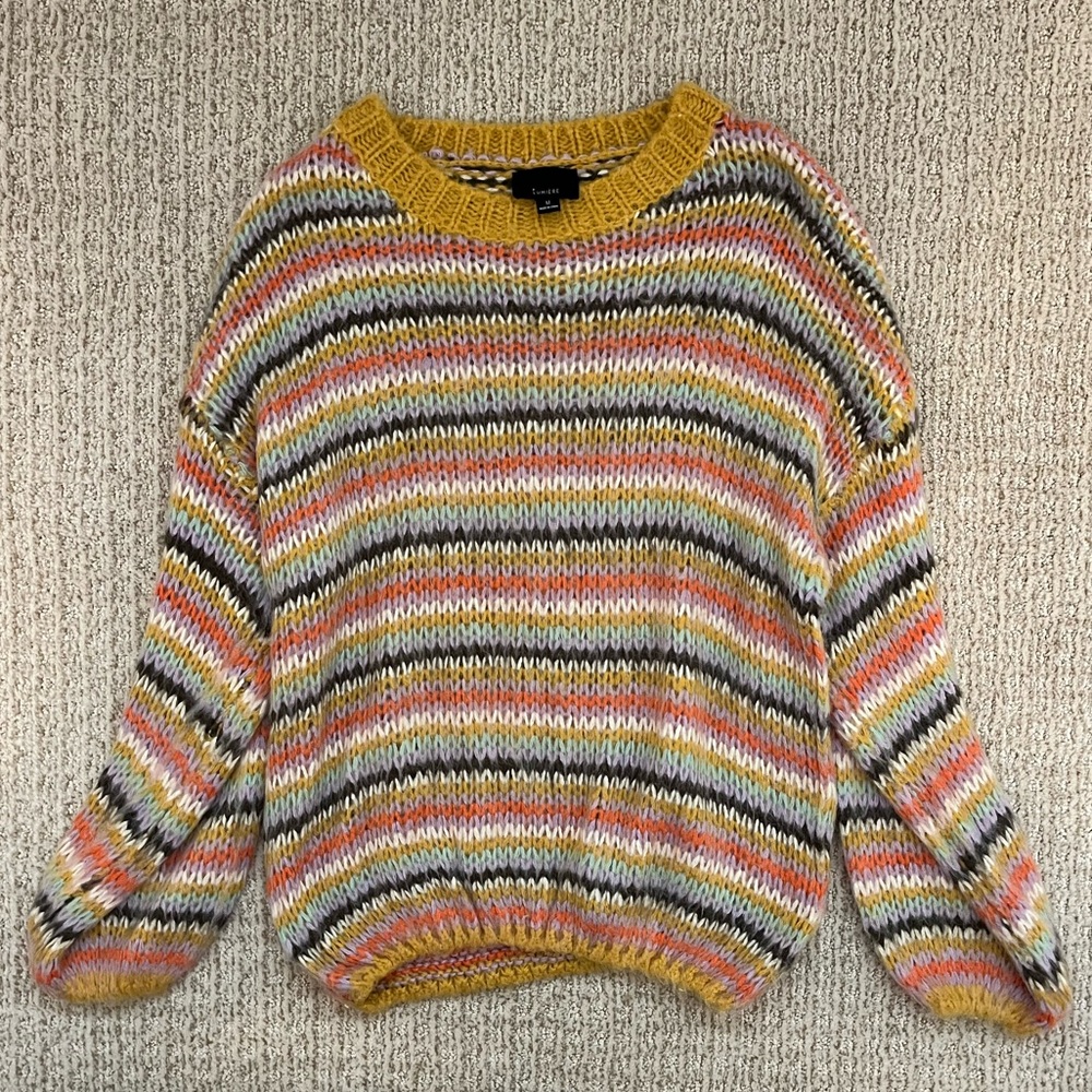 Lumiere Colorful Knit Striped Sweater from Boem
